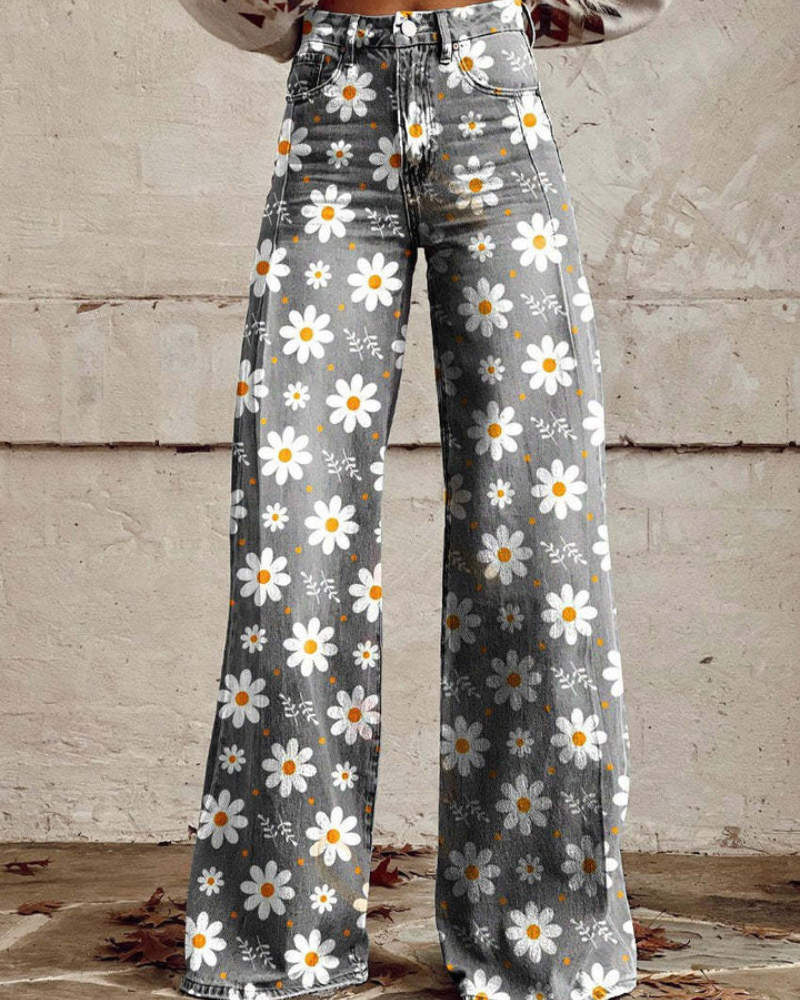 Flora | Boho Vibes Weite-Bein-Hose