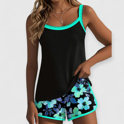 Isabelle | Bequemer Tankini mit Blumenmuster