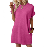 Elviaa – Elegantes Minikleid Mit Tasche in Rosa