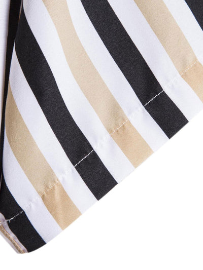 Herren-Knopfleistenhemd mit Streifendruck