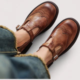 Franziska | Damen Orthopädische Mary Jane Freizeit Schuhe in Braun