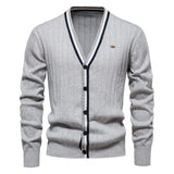 Sam - Elegante Strickjacken für Herren in Grau