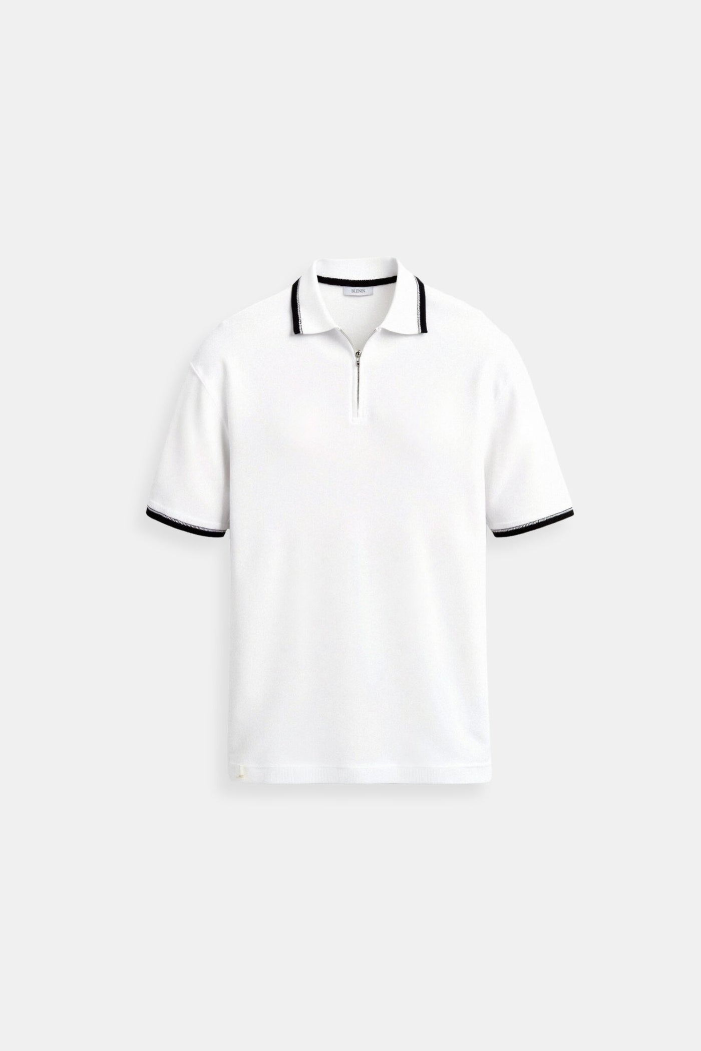 Klassisches Poloshirt mit Reißverschluss und Kontrastdetails