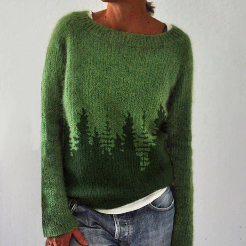 Damen Pullover | Strick klassisch mit Rundhalsausschnitt