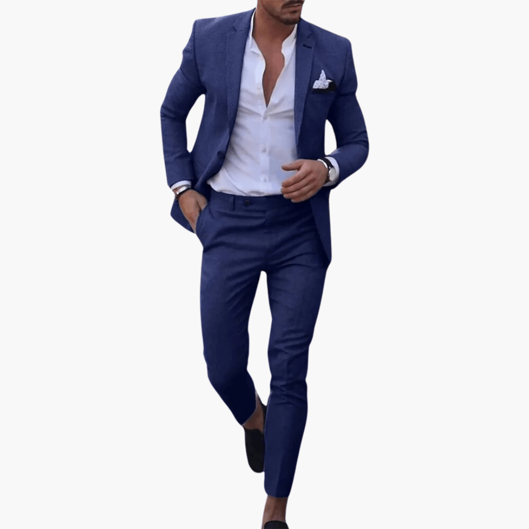 Herren Slim Fit Anzug mit Sakko für Business und Hochzeit