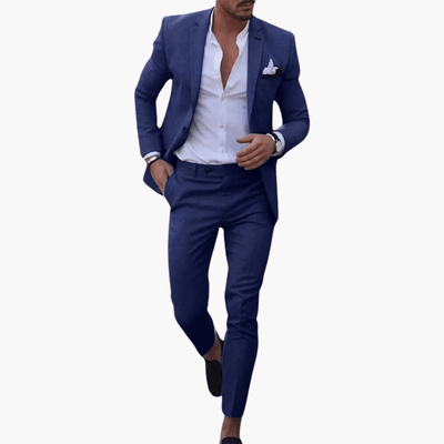 Herren Slim Fit Anzug mit Sakko für Business und Hochzeit