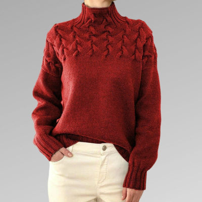 Giuliana - Zopfstrickpullover Damen Elegant