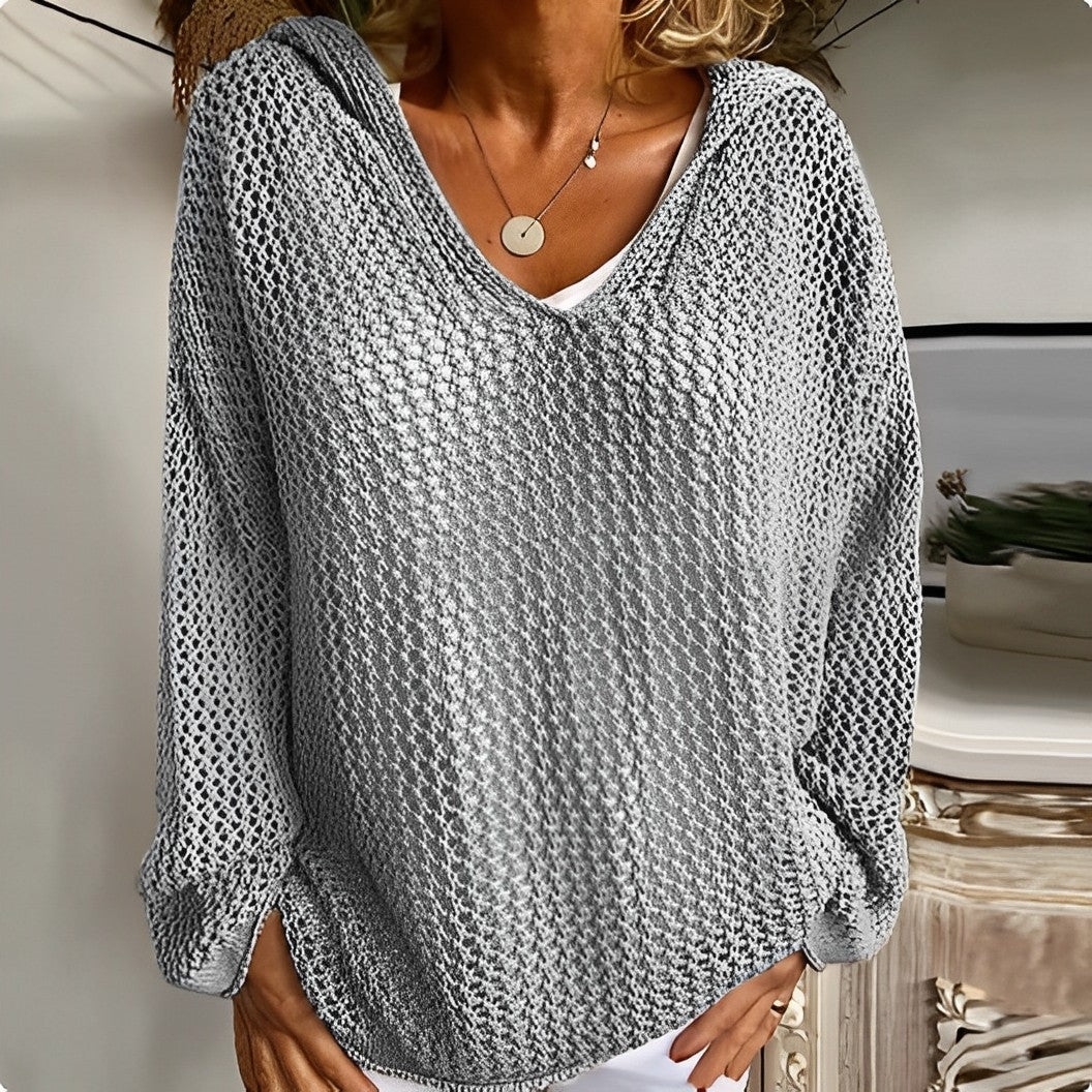 Melissa - bequemer Kapuzenpullover aus Strick