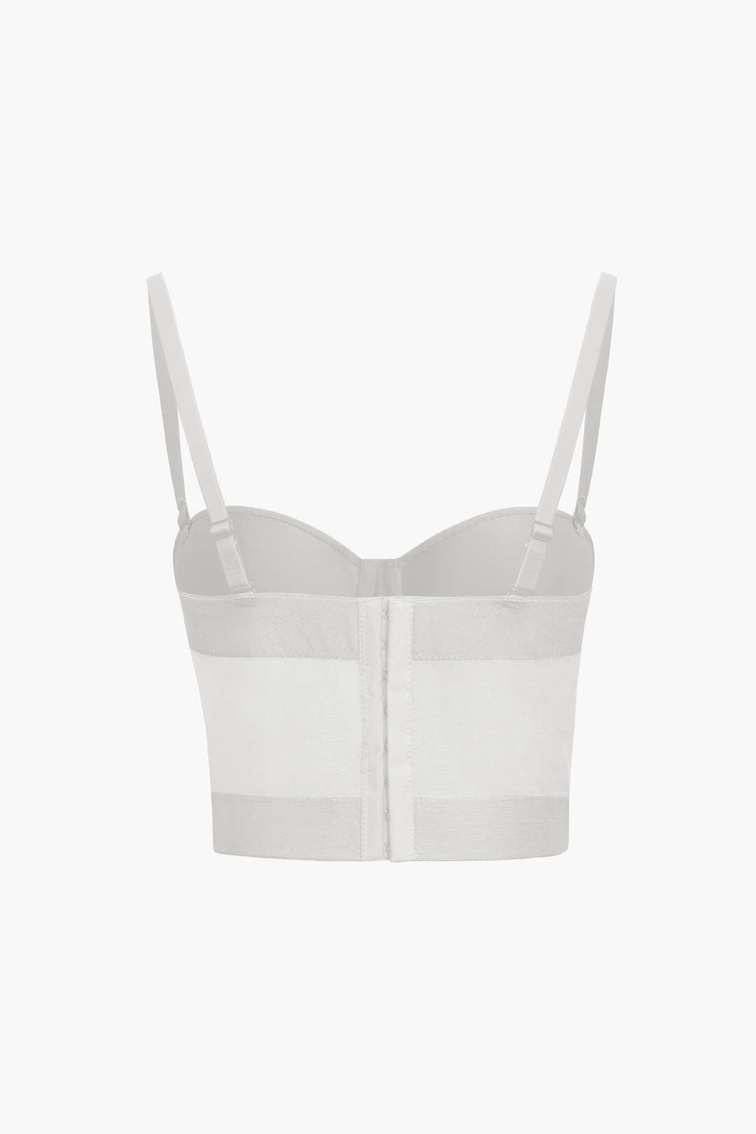 Ida | Figurbetontes Bustier-Top mit Bügel-Cups und transparenter Mesh-Struktur