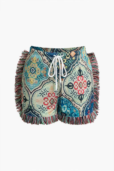 Greta | Verspieltes Zweiteiler-Set mit Boho-Print & Fransen