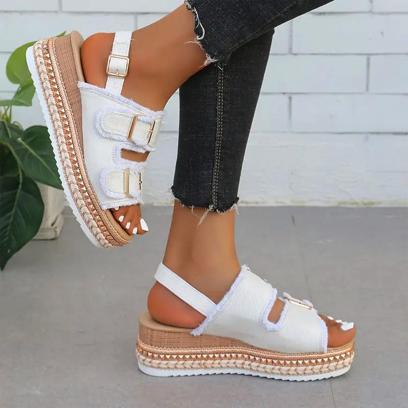 Ayla | Lässige Denim Wedges
