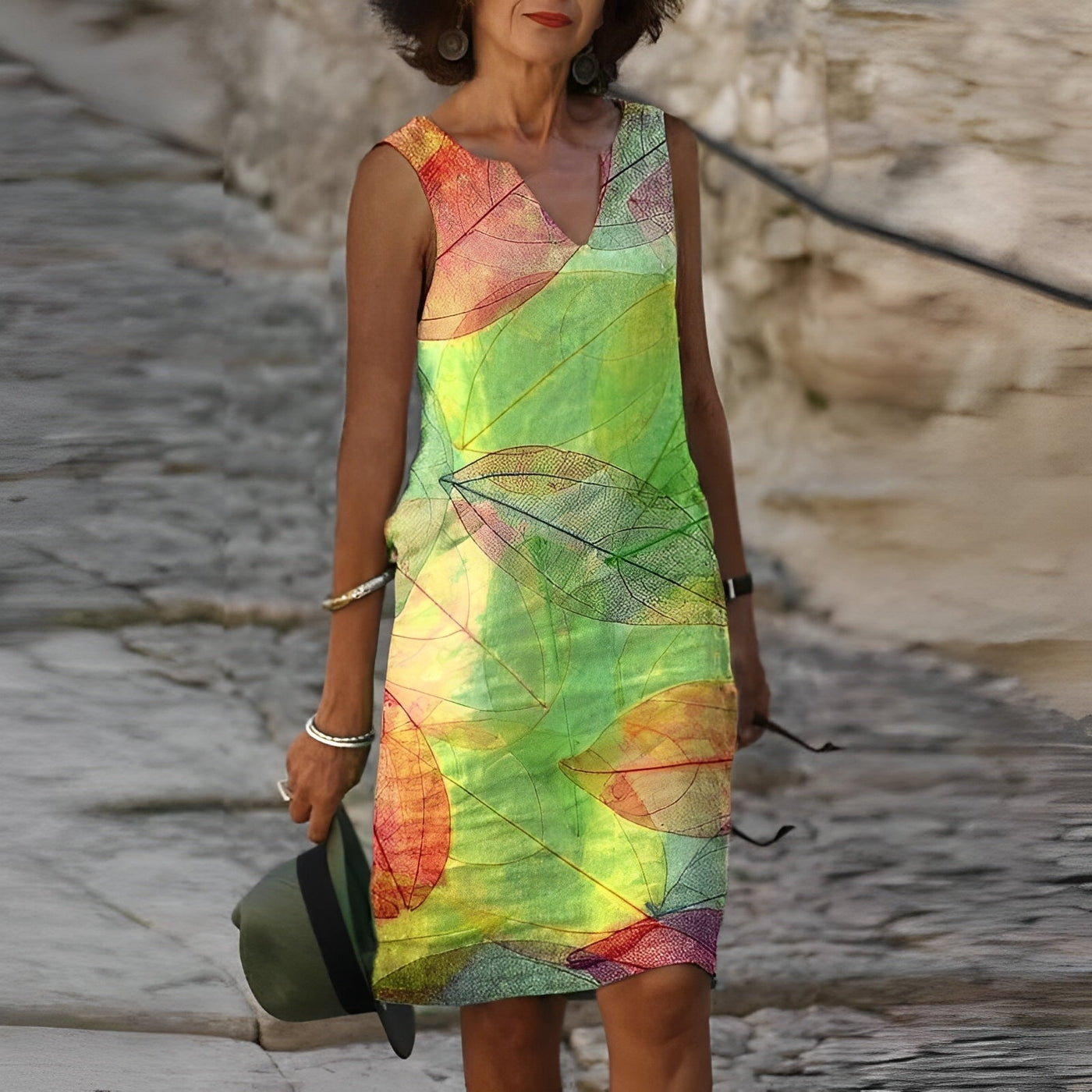 Sharron - Modisches bedrucktes Kleid für Damen