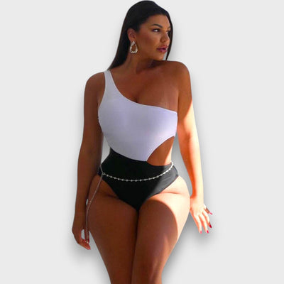 Lior – Asymmetrischer Badeanzug mit Cut-out