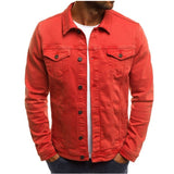 Casual Herren Denim Jacke - Mason in Rot