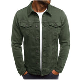 Casual Herren Denim Jacke - Mason in Grün