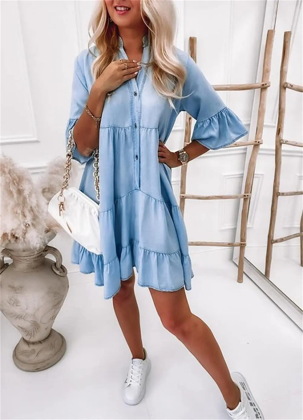 Hilda - Lockeres Jeanskleid Damen
