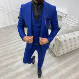 Herren Moderne Anzug | Dreiteilig in Blau