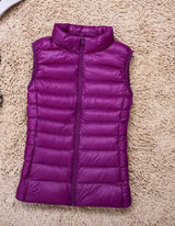 Bettina | Damen Warme Winter Steppweste in Lila