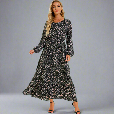 Gottliebe | Elegantes Boho-Maxikleid aus Chiffon