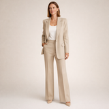 Della - strukturierter Hosenanzug in Beige