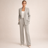 Della - strukturierter Hosenanzug in Grau