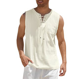 Alexia - Bequemes, ärmelloses Tanktop für Herren in Aprikose