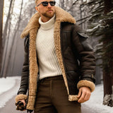 Theo Warme Fleecejacke in Kaffee