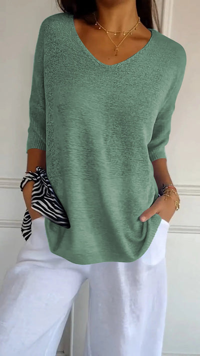 Anja | Stricktop mit V-Ausschnitt