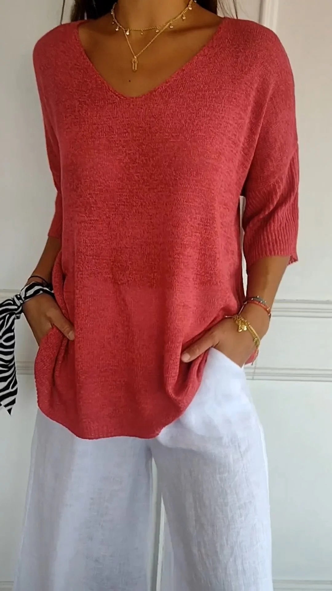 Anja | Stricktop mit V-Ausschnitt