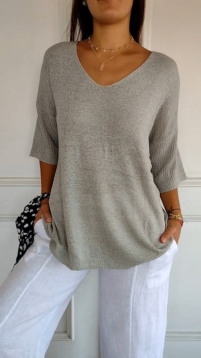 Anja | Stricktop mit V-Ausschnitt