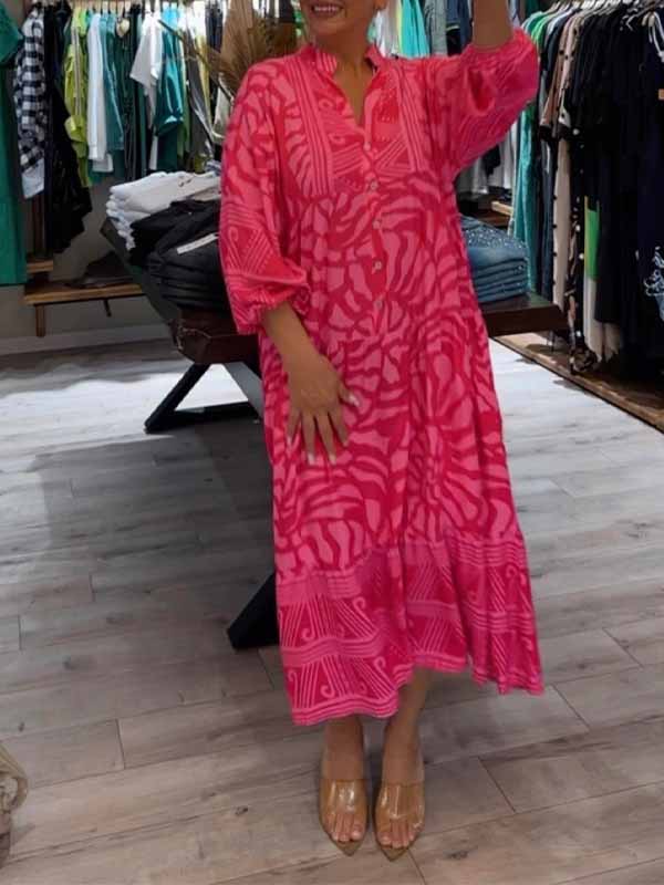 Irene™ - Lebhaftes Gedrucktes Kleid