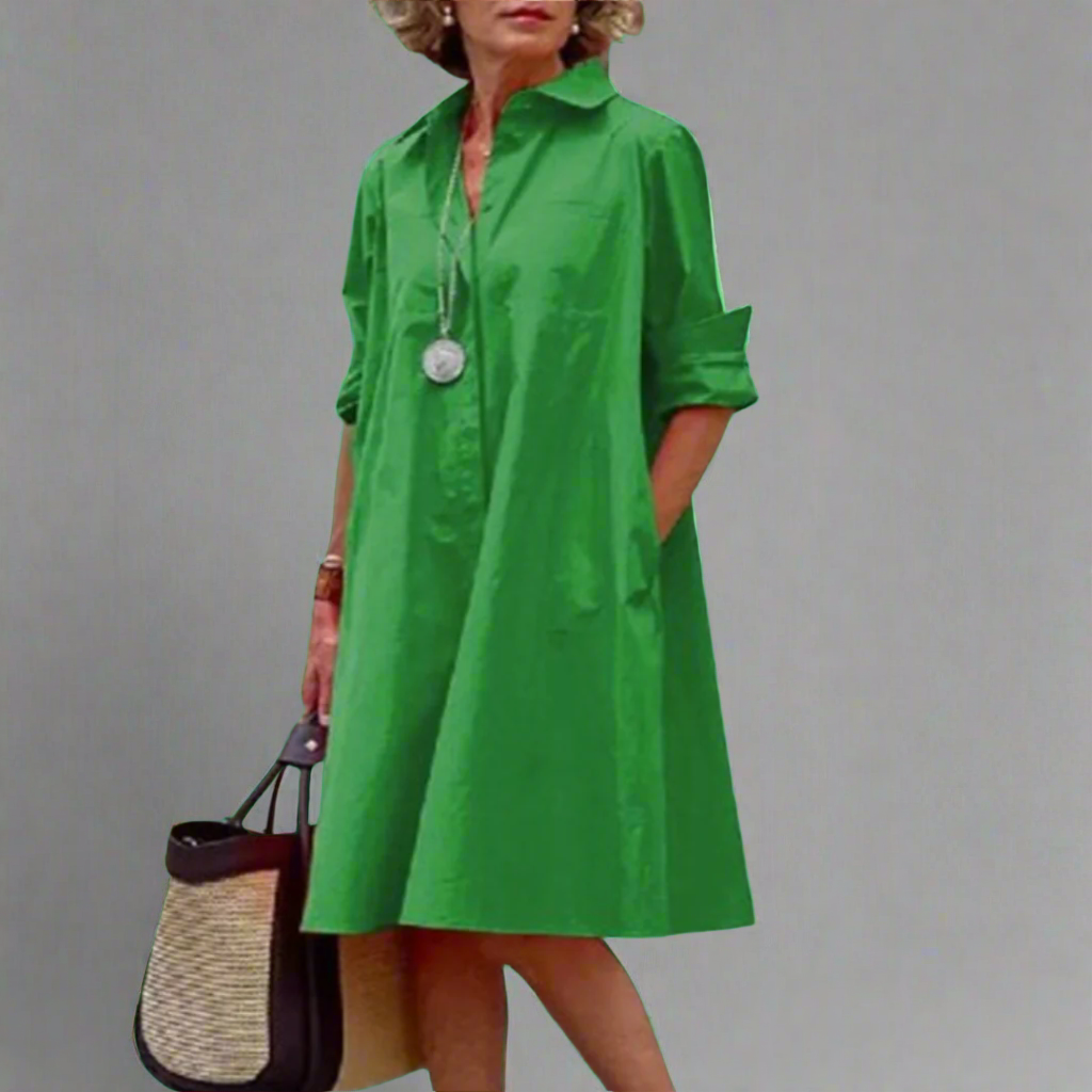 Brigitte | Handgefertigtes Premium-Midikleid mit Polka-Dots