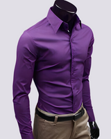 Jacob - Elegantes Langarmhemd für Herren in Lila