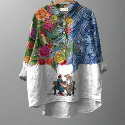 Renate | Elegante Longbluse aus Premium-Stoff