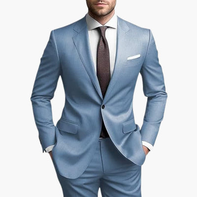 Herren Anzug Zweiteiler mit Reverskragen und schmaler Passform