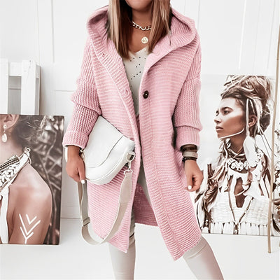 Jenny - Kapuzen-Strickjacke mit Statement-Charakter