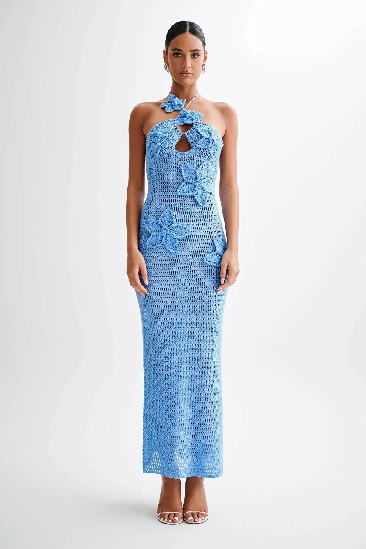 Galatea - Sternen-Maxikleid mit Neckholder