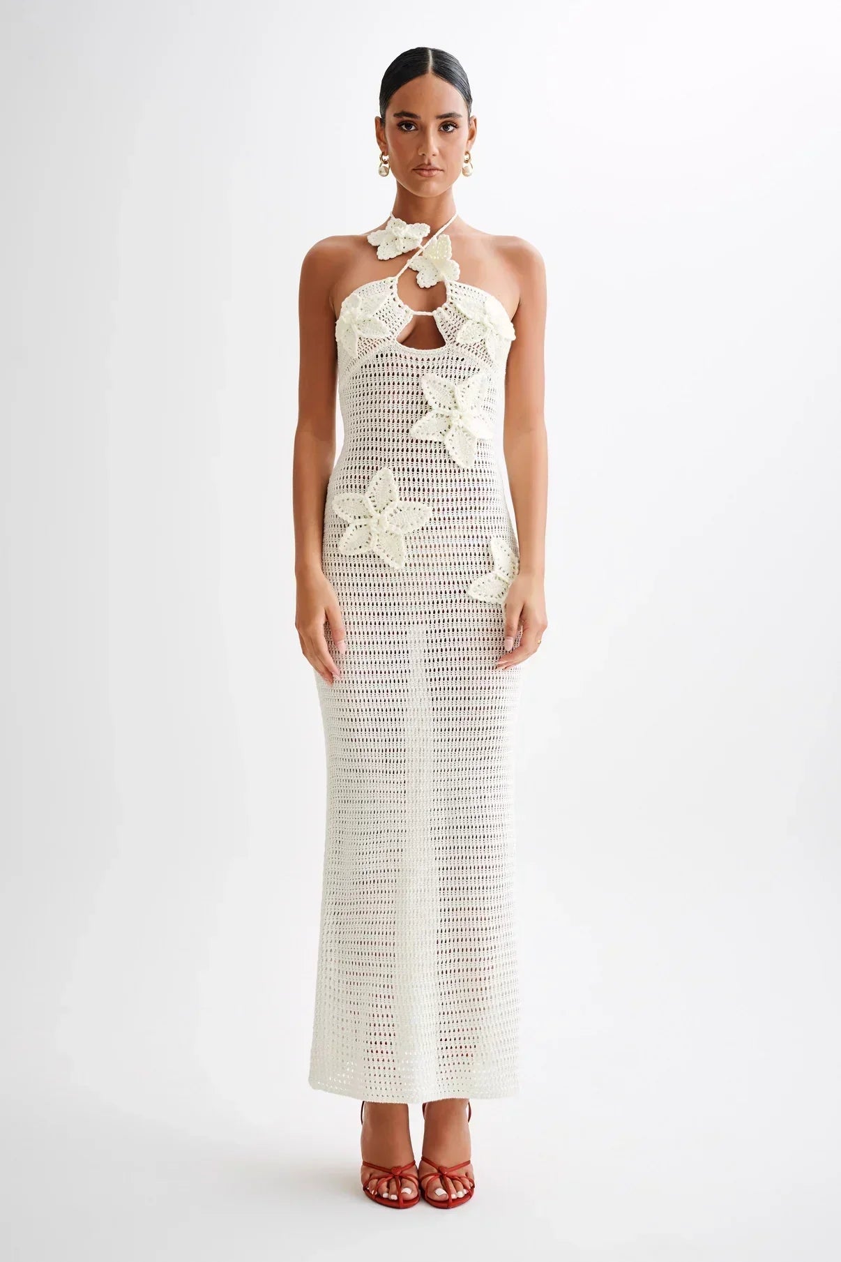 Galatea - Sternen-Maxikleid mit Neckholder