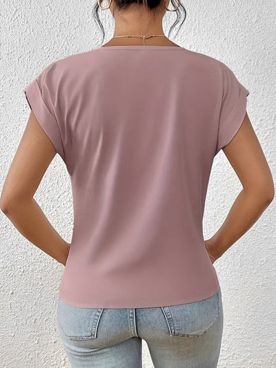 Garance - Kurzarmhemd mit Knotendetail