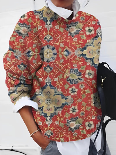 Melody - modischer Pullover mit Blumenmuster