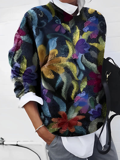 Melody - modischer Pullover mit Blumenmuster