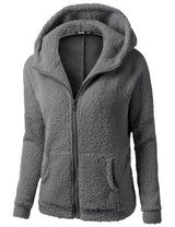 Fleecejacke mit Kapuze - Rachel in Dunkelgrau