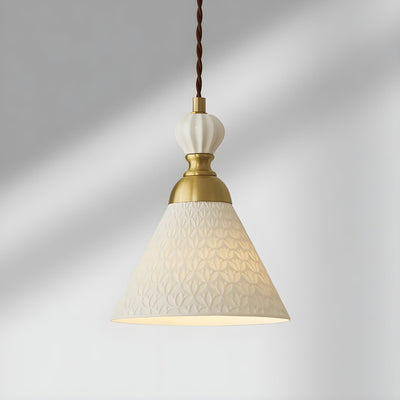 FleurBrass Light - Moderne Japanische Transparente Hängelampe