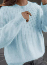 Drusilla |  Flauschiger Kaschmir-Strickpullover in Hellblau