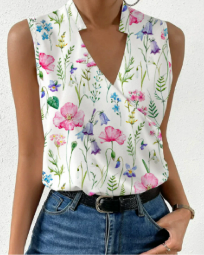 Damen Lässiges V-Ausschnitt Top | Sommer Tops Damen