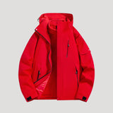 Edith | Damen Wasserdichte Outdoor Windbreaker Jacke in Rot