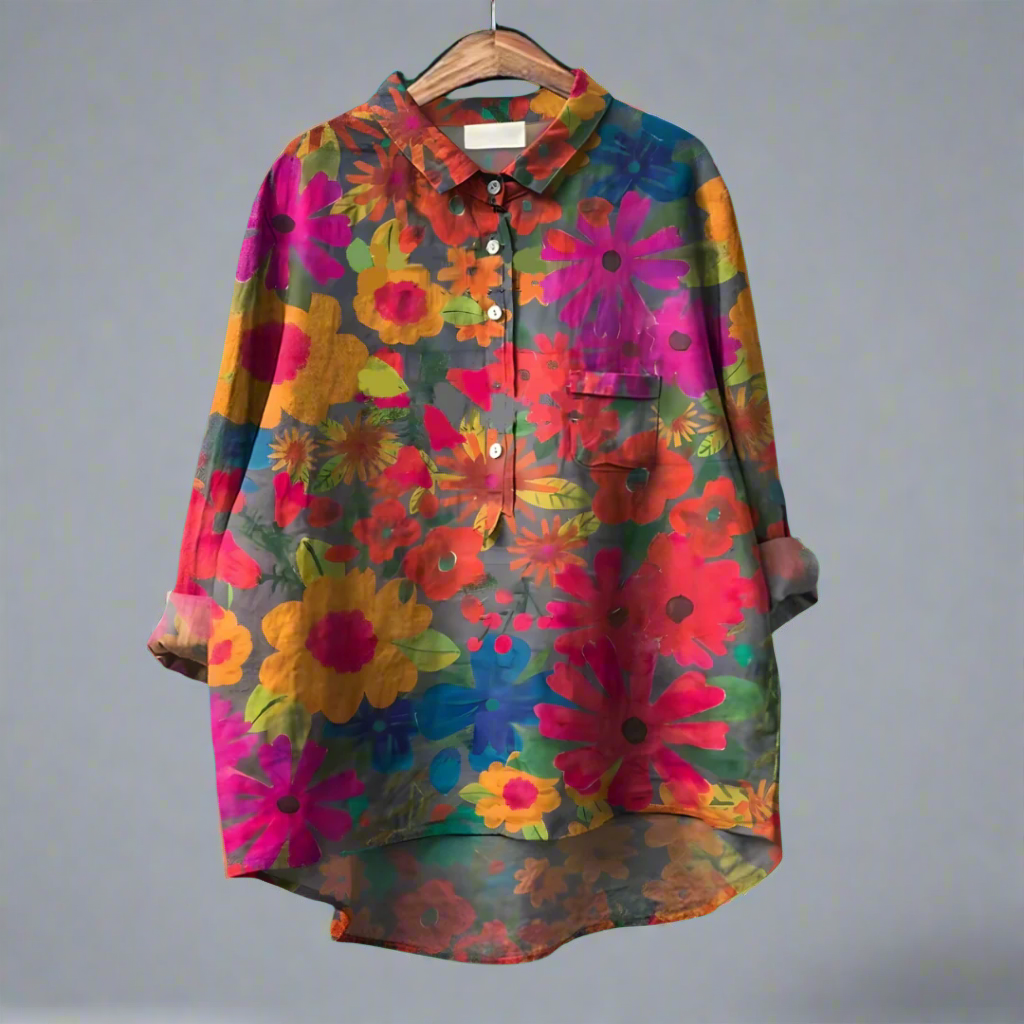 Renate | Elegante Longbluse aus Premium-Stoff