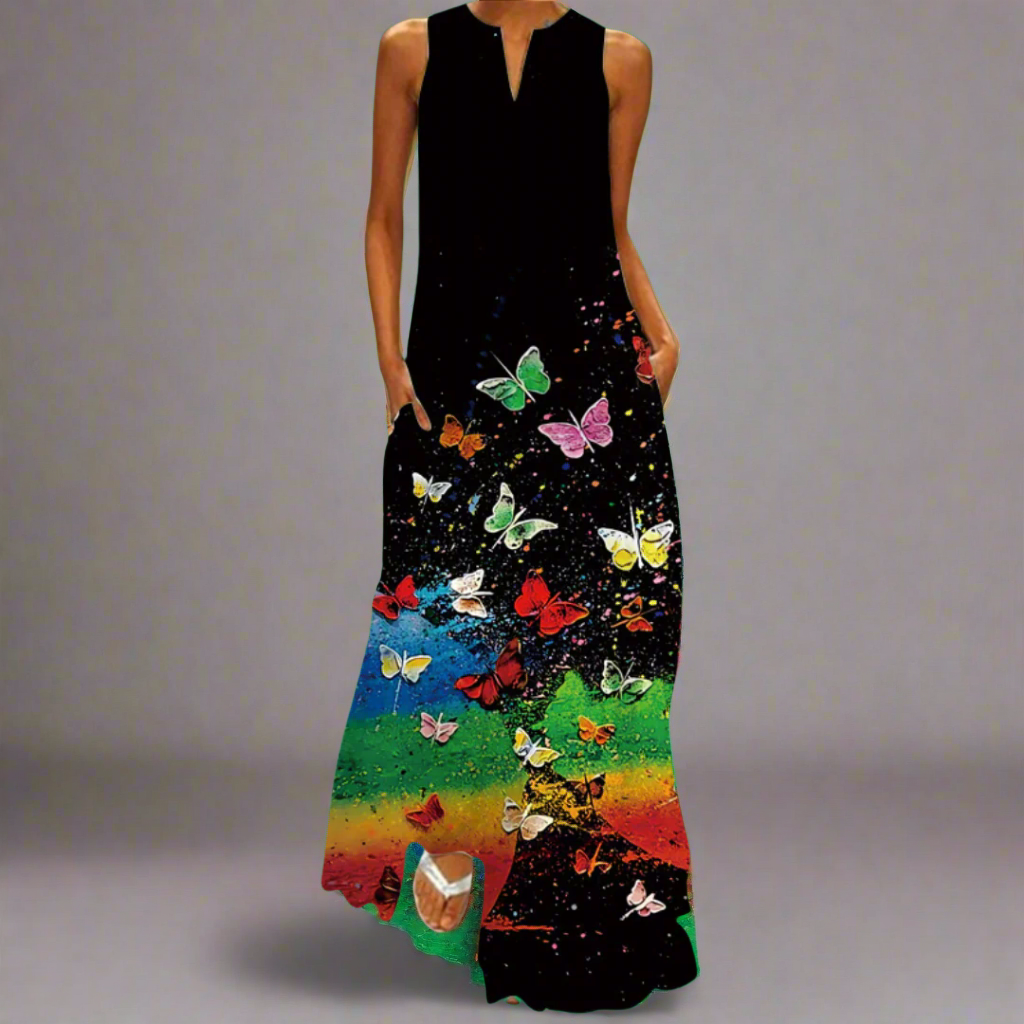 Briselotte | Elegantes Vintage Maxi-Kleid für den Sommer