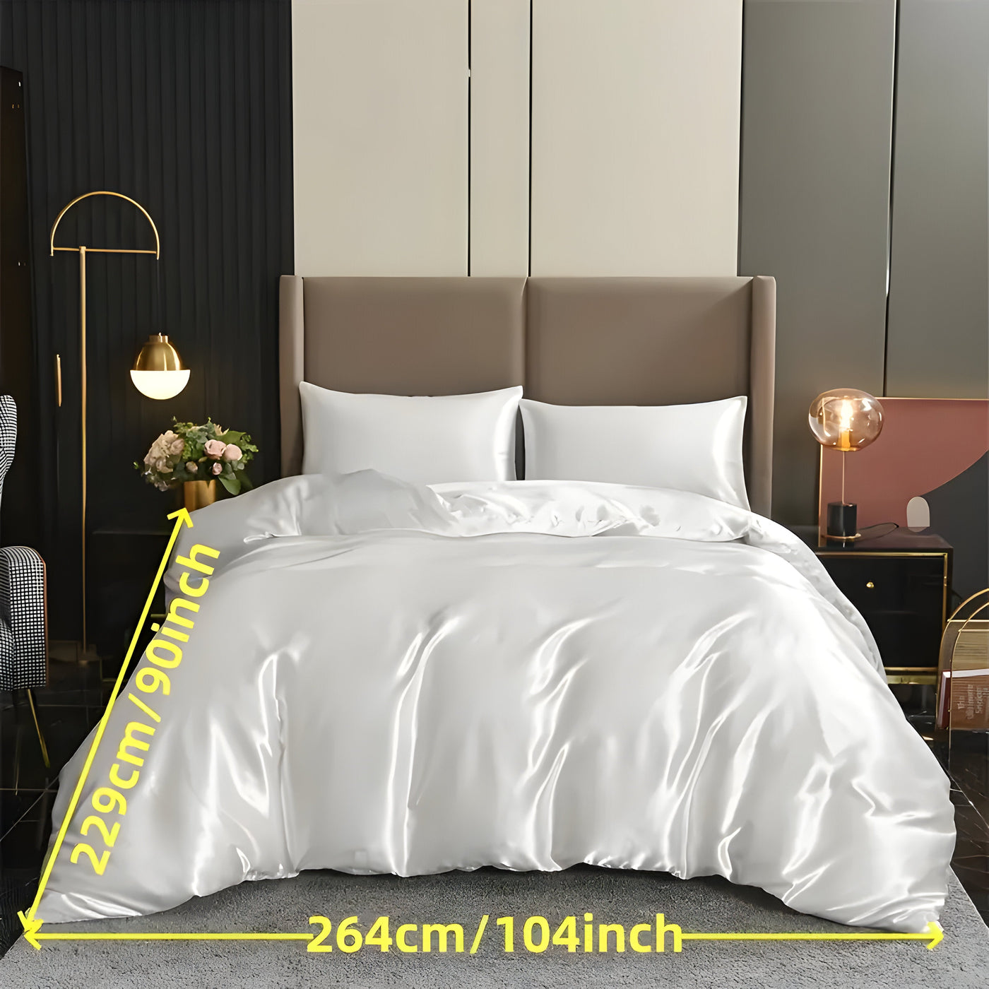 SatinNest Duvet Set - 3tlg. Satin Bettbezug Set