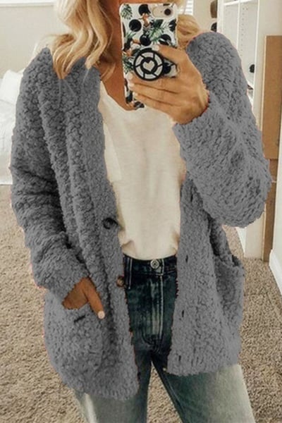 Lässige Strickjacke mit Taschen